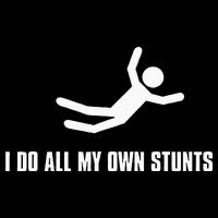 I Do All My Own Stunts Dark Youth Performance Sprint T-Shirt