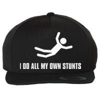 I Do All My Own Stunts Dark Wool Snapback Cap