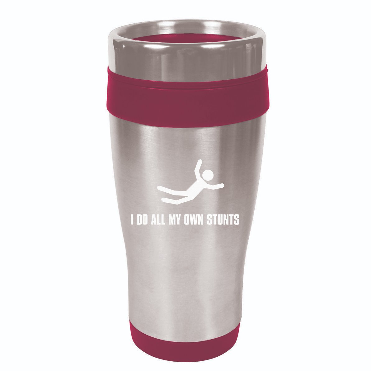 I Do All My Own Stunts Dark 16oz Travel Tumbler