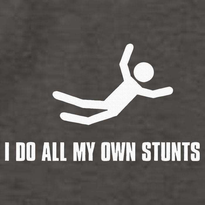 I Do All My Own Stunts Dark Vector Backpack