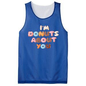 I'm Donuts About You Funny Doughnut Pun Valentines Day Great Gift Mesh Reversible Basketball Jersey Tank