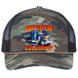 If Diesel Ain't Burnin' Trucker Semi Truck Driver Trucking Retro Rope Trucker Hat Cap