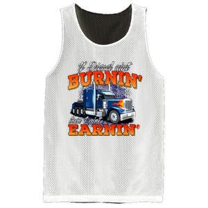 If Diesel Aint Burnin Trucker Semi Truck Driver Trucking Mesh Reversible Basketball Jersey Tank