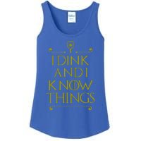 I Dink And I Know Things Funny Pickleball Ladies Essential Tank