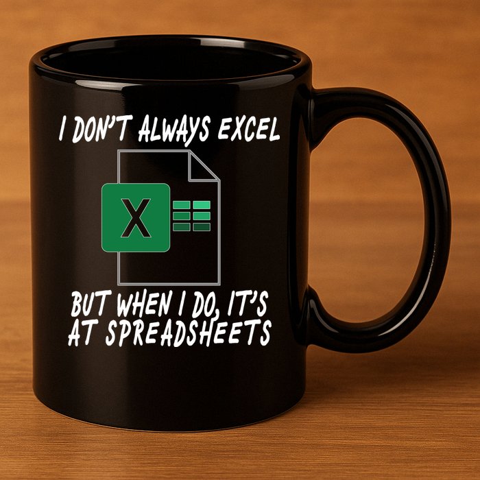 I Don't Always Excel But When I Do It's At Spreadsheets 11oz C Handle Ceramic Mug