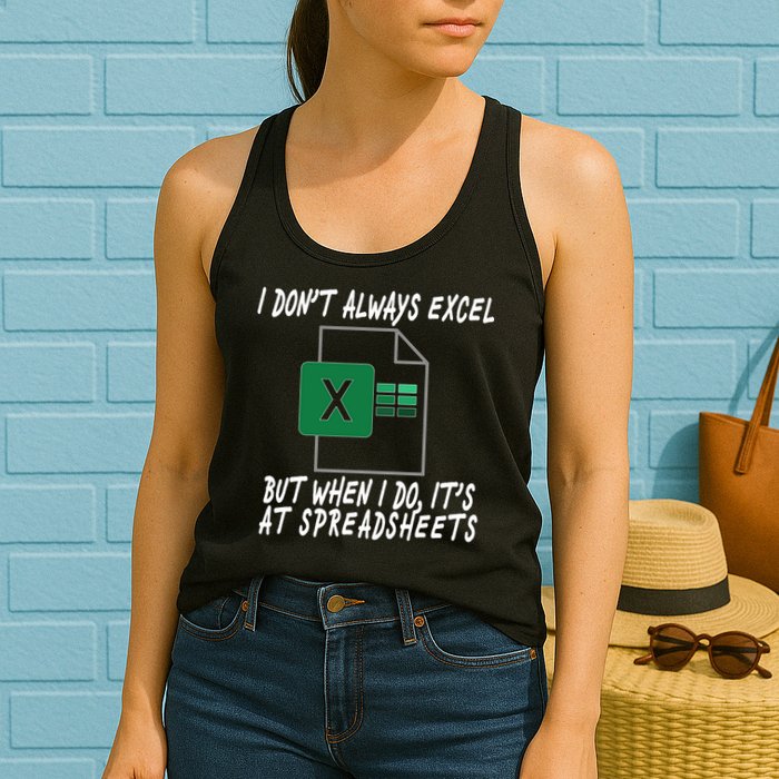 I Don't Always Excel But When I Do It's At Spreadsheets Womens Tank Top
