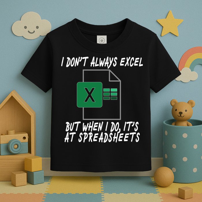 I Don't Always Excel But When I Do It's At Spreadsheets Toddler T-Shirt