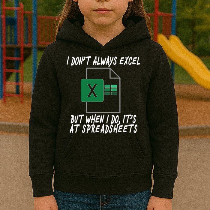 I Don't Always Excel But When I Do It's At Spreadsheets Kids Hoodie