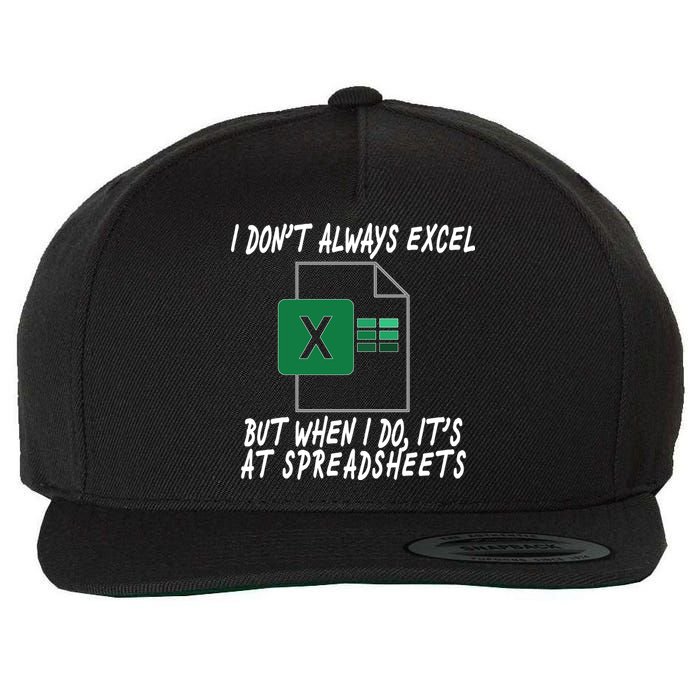 I Don't Always Excel But When I Do It's At Spreadsheets Wool Snapback Cap