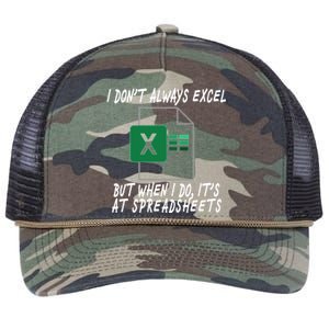 I Don't Always Excel But When I Do It's At Spreadsheets Retro Rope Trucker Hat Cap