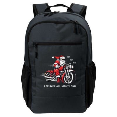 I Deliver All Night Long Funny Santa Xmas Reindeer Christmas Daily Commute Backpack