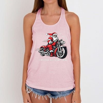 I Deliver All Night Long Funny Santa Xmas Reindeer Christmas Women's Knotted Racerback Tank