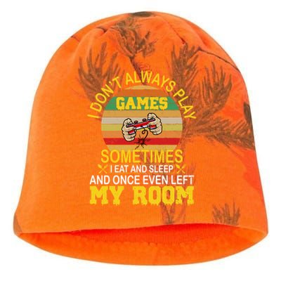 I DonT Always Play Games Next Level Gaming Mode Merch Gift Kati - Camo Knit Beanie