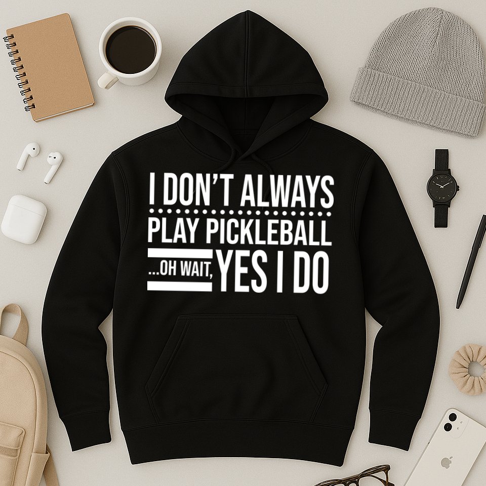 I Don't Always Play Pickleball Funny Hoodie
