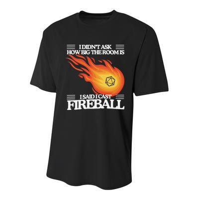 I Didnt Ask How Big The Room Is F.I.R.E.B.A.L.L Youth Performance Sprint T-Shirt