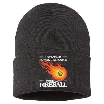 I Didnt Ask How Big The Room Is F.I.R.E.B.A.L.L Sustainable Knit Beanie