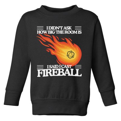 I Didnt Ask How Big The Room Is F.I.R.E.B.A.L.L Toddler Sweatshirt