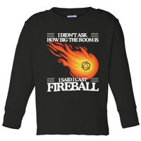 I Didnt Ask How Big The Room Is F.I.R.E.B.A.L.L Toddler Long Sleeve Shirt