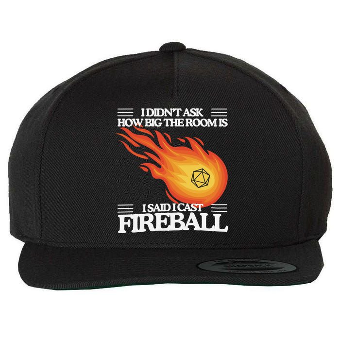 I Didnt Ask How Big The Room Is F.I.R.E.B.A.L.L Wool Snapback Cap