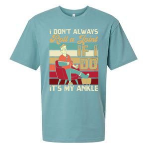 I Dont Always Roll A Joint And I Do My Own Stunts Funny Pun Cool Gift Sueded Cloud Jersey T-Shirt