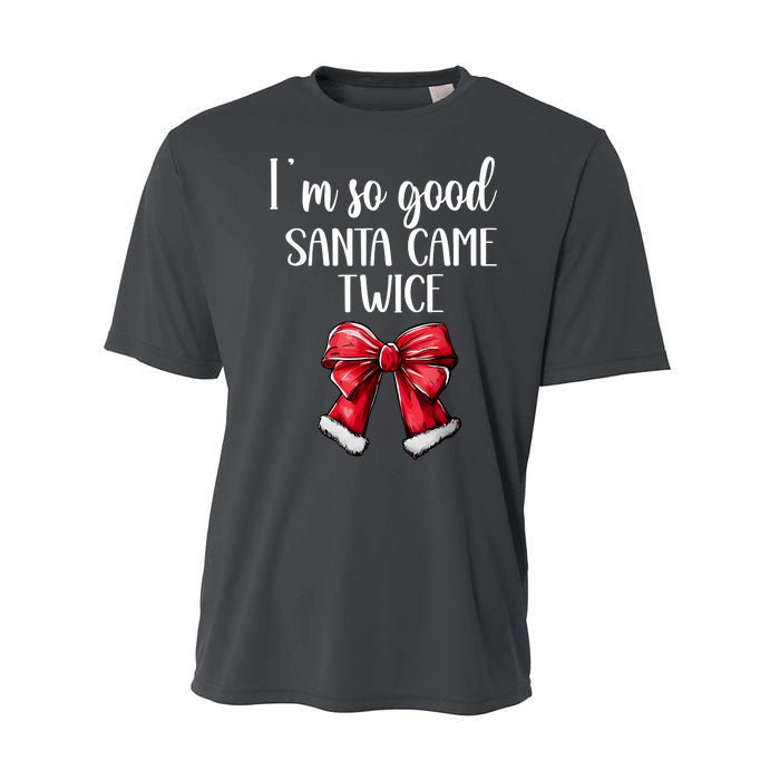 I Deliver All Night Long IM So Good Santa Came Twice Adult Performance Sprint T-Shirt