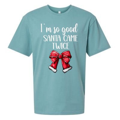 I Deliver All Night Long IM So Good Santa Came Twice Adult Sueded Cloud Jersey T-Shirt