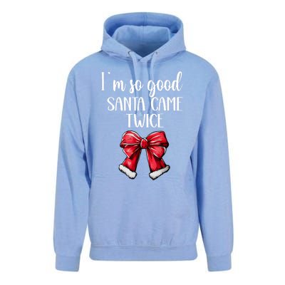 I Deliver All Night Long IM So Good Santa Came Twice Adult Unisex Surf Hoodie