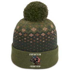 If Dirt AinT Flyin You AinT Tryin Usa Dirtbike Motocross The Baniff Cuffed Pom Beanie