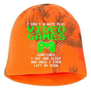 I Don't Always Play Video Games Funny Gift And Gaming Gift Kati - Camo Knit Beanie