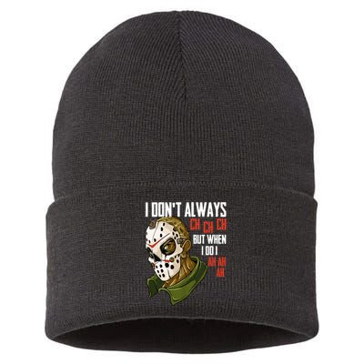 I Dont Always Ch Ch Ch Lazy Halloween Costume Horror Movie Sustainable Knit Beanie