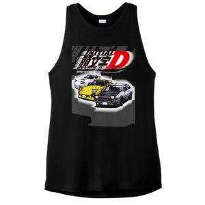 Initial D Ae86 &Amp; Rx7 Sketch Ladies PosiCharge Tri-Blend Wicking Tank