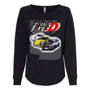 Initial D Ae86 &Amp; Rx7 Sketch Womens California Wash Sweatshirt