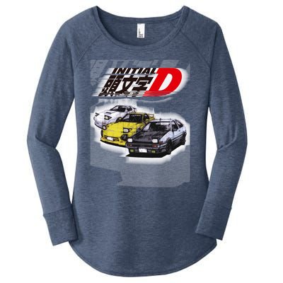 Initial D Ae86 &Amp; Rx7 Sketch Women's Perfect Tri Tunic Long Sleeve Shirt