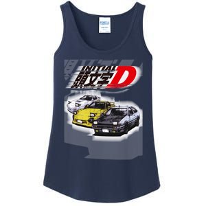 Initial D Ae86 &Amp; Rx7 Sketch Ladies Essential Tank