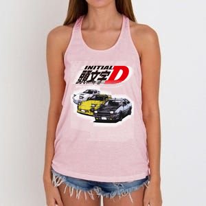 Initial D Ae86 &Amp; Rx7 Sketch Women's Knotted Racerback Tank