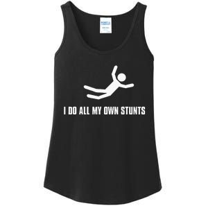 I Do All My Own Stunts Dark Adult And Ladies Essential Tank