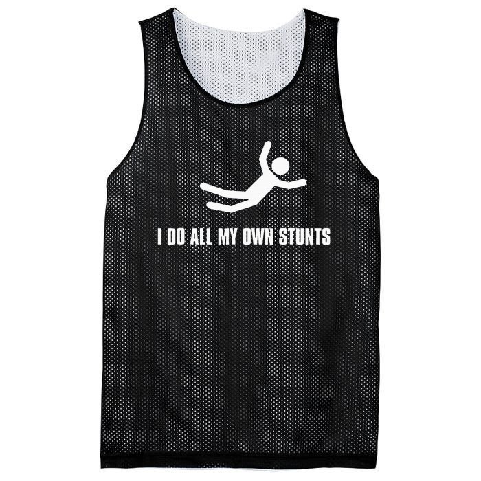 I Do All My Own Stunts Dark Adult And Mesh Reversible Basketball Jersey Tank