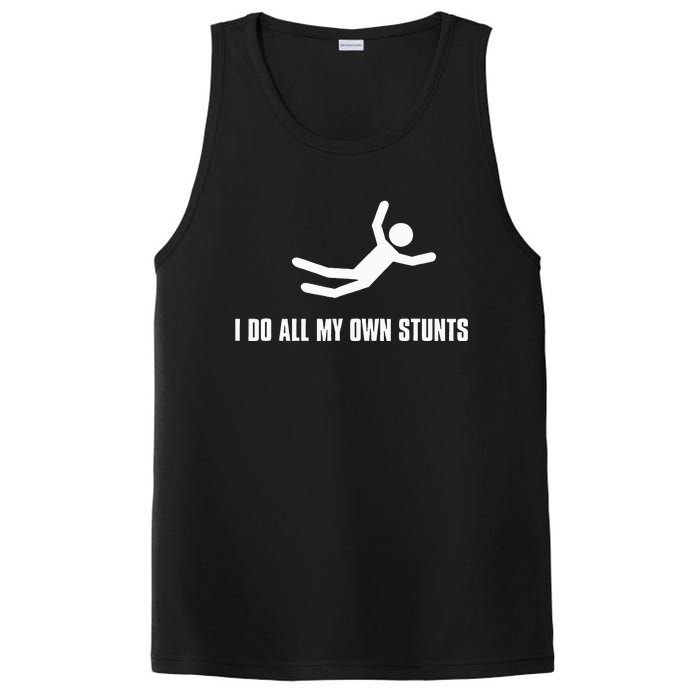 I Do All My Own Stunts Dark Adult And PosiCharge Competitor Tank