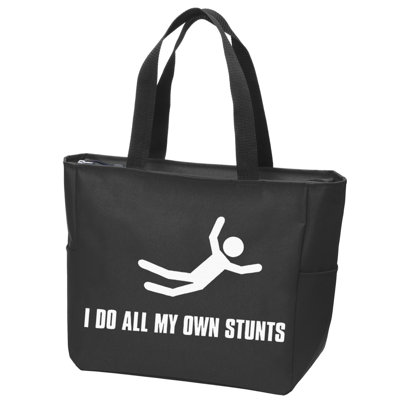 I Do All My Own Stunts Dark Adult And Zip Tote Bag