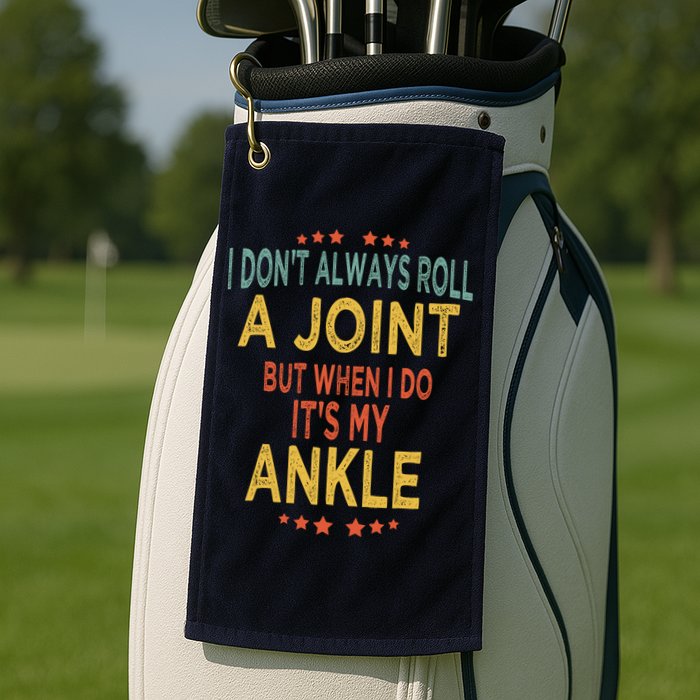 I DonT Always Roll A Joint But When I Do ItS My Ankle Meme Golf Towel