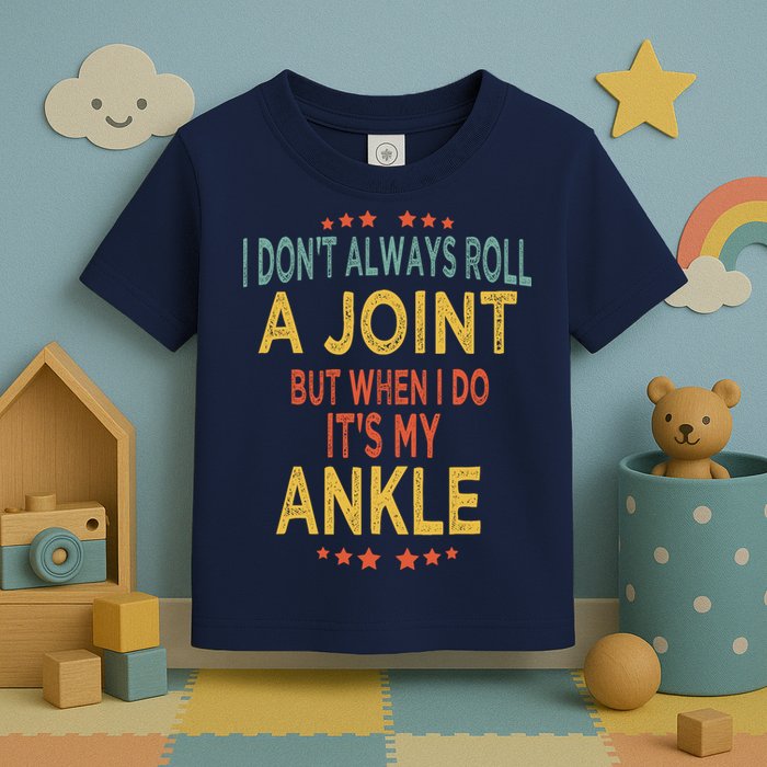 I DonT Always Roll A Joint But When I Do ItS My Ankle Meme Toddler T-Shirt