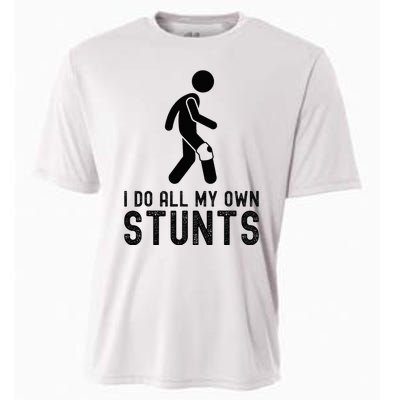 I Do All My Own Stunts Injury Knee Surgery Recovery Cooling Performance Crew T-Shirt