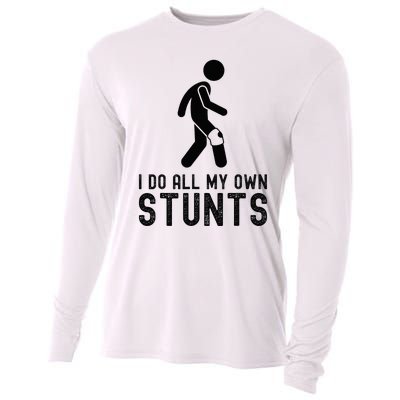 I Do All My Own Stunts Injury Knee Surgery Recovery Cooling Performance Long Sleeve Crew