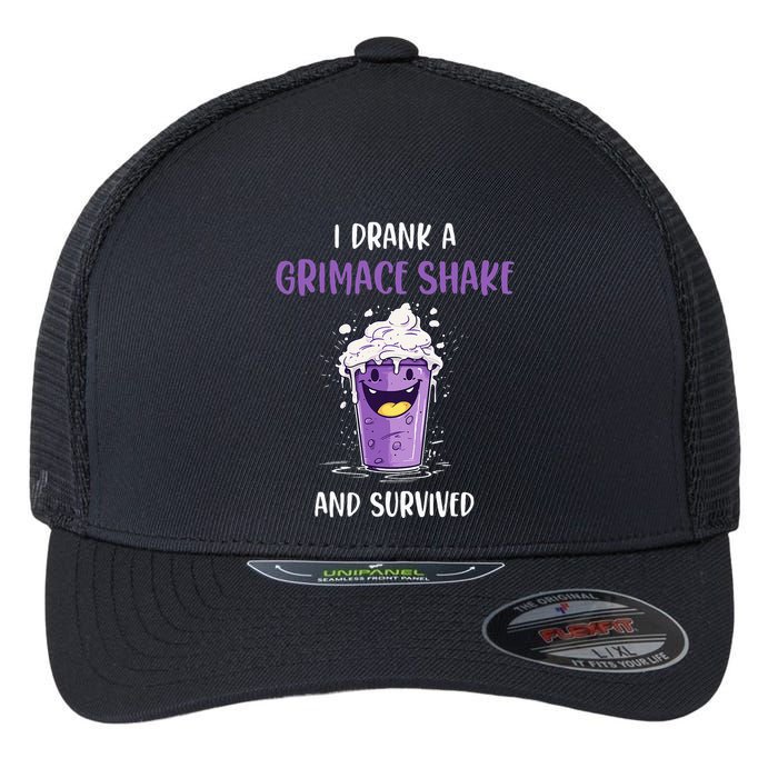 I drank a grimace shake and survived  Flexfit Unipanel Trucker Cap
