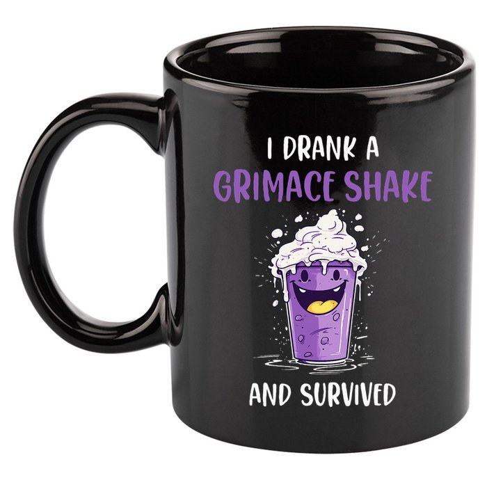 I drank a grimace shake and survived  11oz C Handle Ceramic Mug