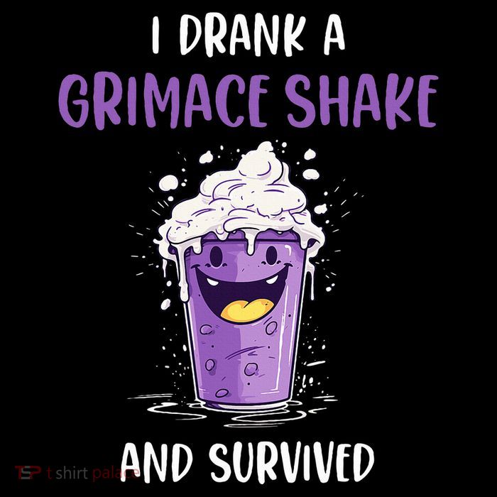 I drank a grimace shake and survived  Drawstring Bag