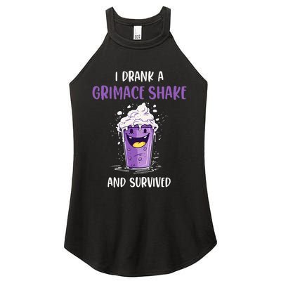 I drank a grimace shake and survived  Women's Perfect Tri Rocker Tank