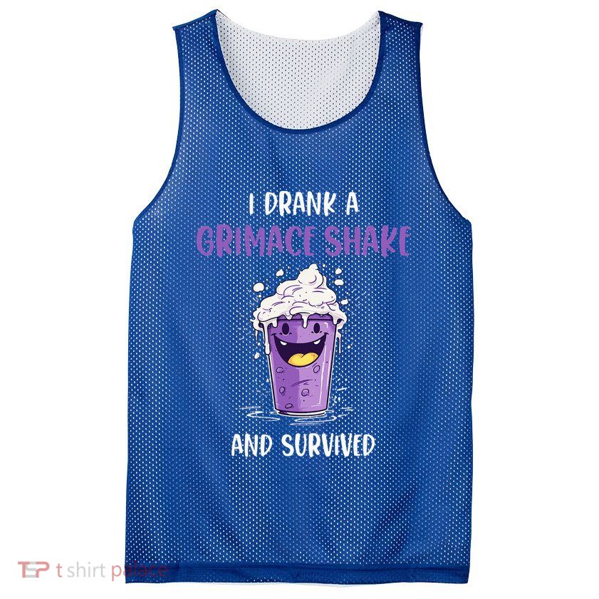 I drank a grimace shake and survived  Mesh Reversible Basketball Jersey Tank