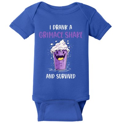 I drank a grimace shake and survived  Baby Bodysuit