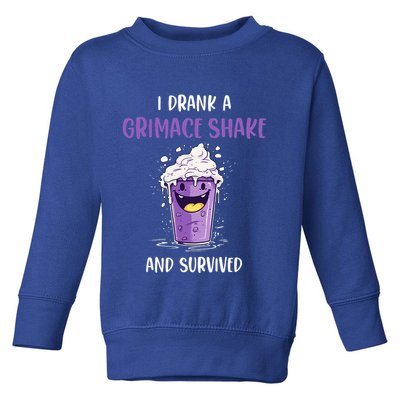I drank a grimace shake and survived  Toddler Sweatshirt